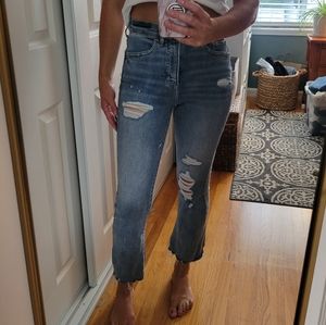 EXPRESS CROPPED FIT AND FLATE JEANS